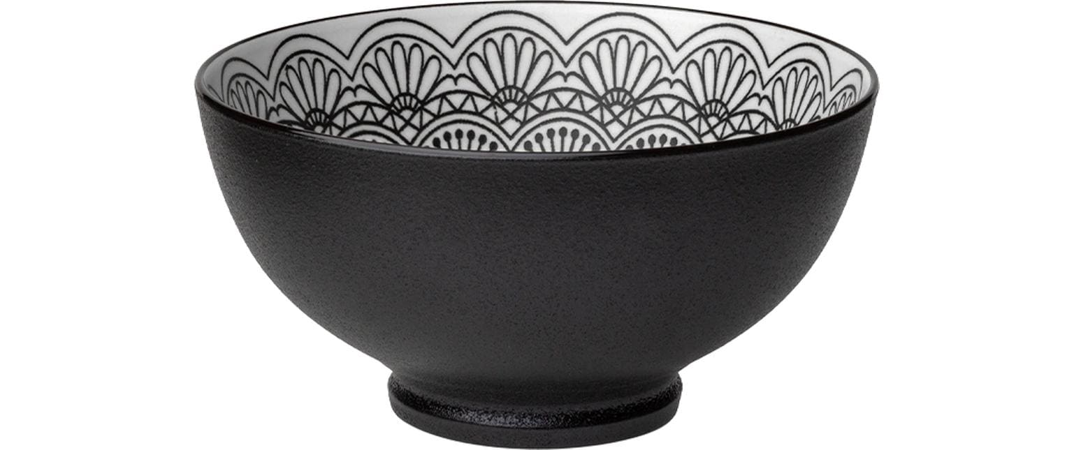 Lunasol Basic Levante Bowl 15.2cm 6 Stk. schwarz/weiss