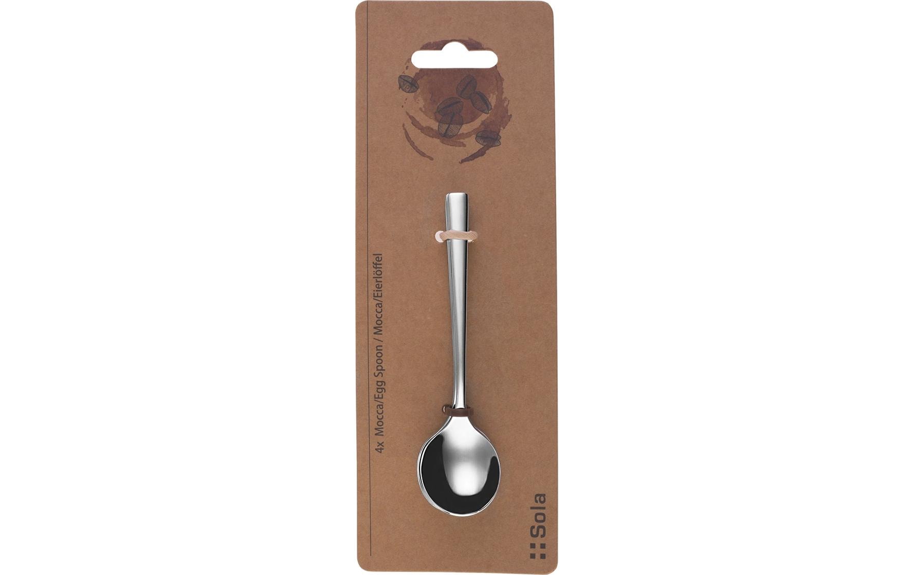 Sola Basic Alpha Mocca-/Eierlöffel 4 Stk. poliert