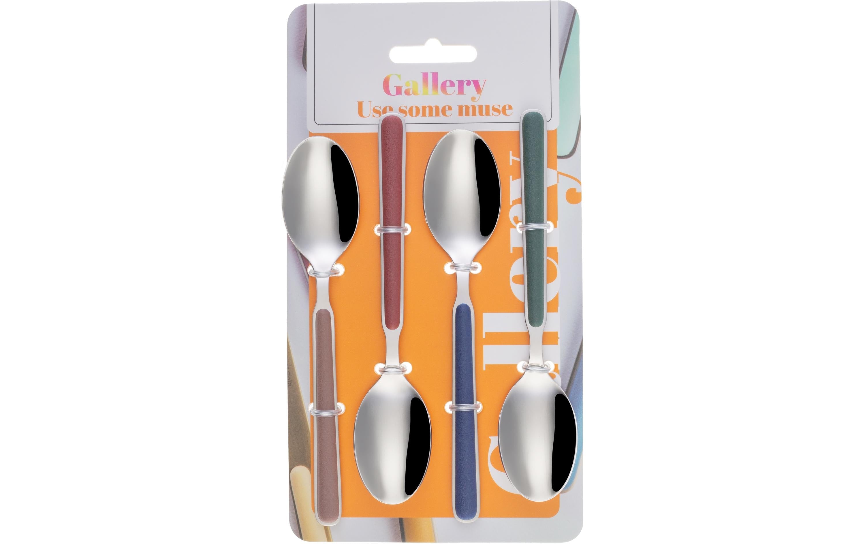 Sola Gallery Kaffeelöffel Set 4-tlg RGB-Mix Stiel matt