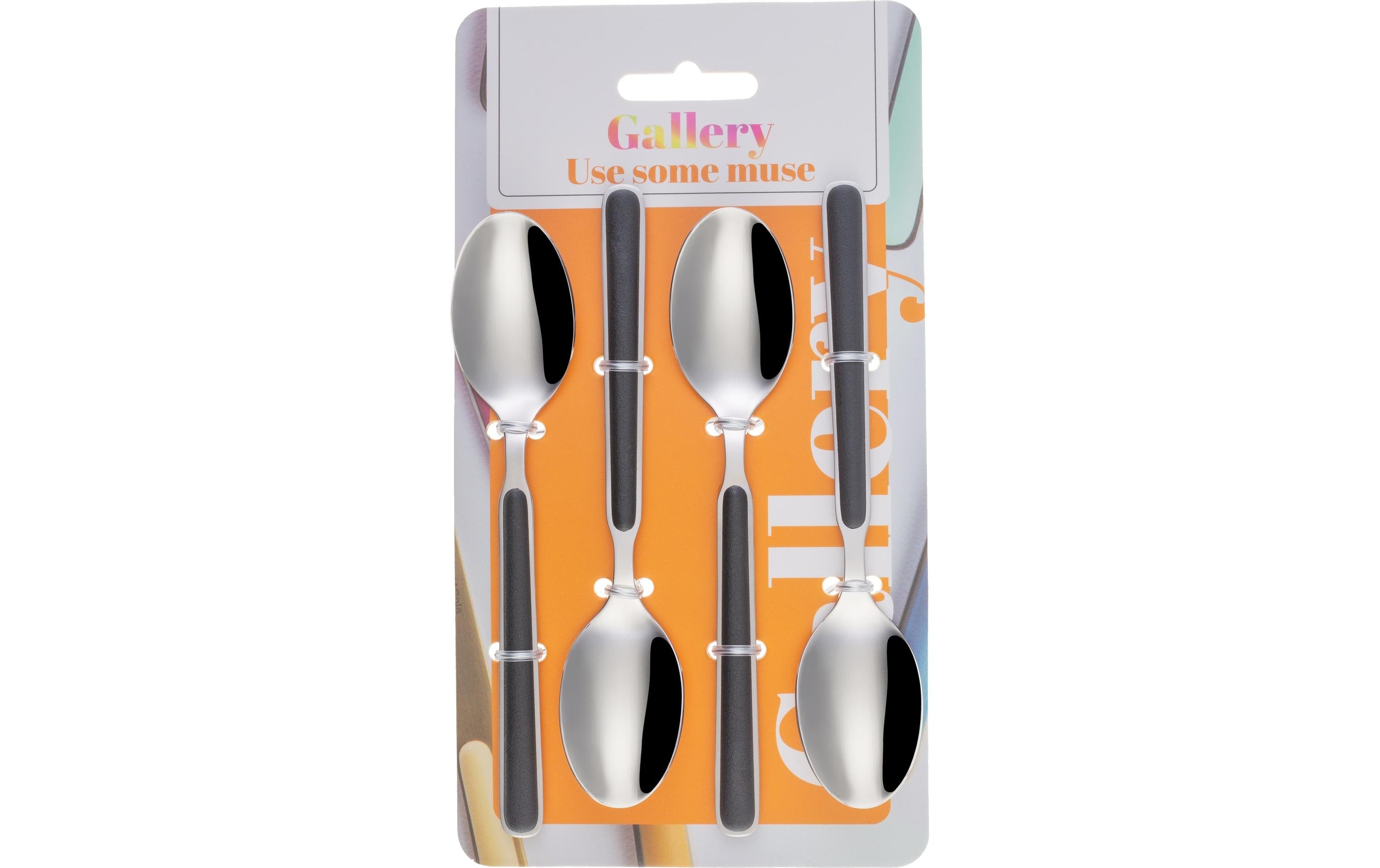 Sola Gallery Kaffeelöffel Set 4-tlg black Stiel matt