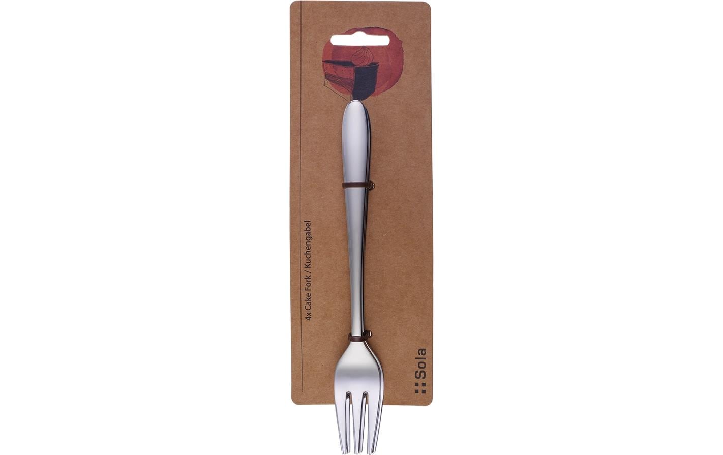 Sola Basic Alpha Kuchengabel 4 Stk. poliert