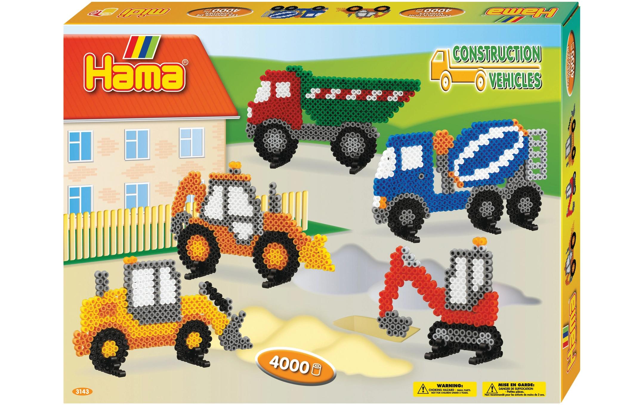 Hama Bügelperlen Geschenkspackung Baufahrzeuge, 4000 Stk.