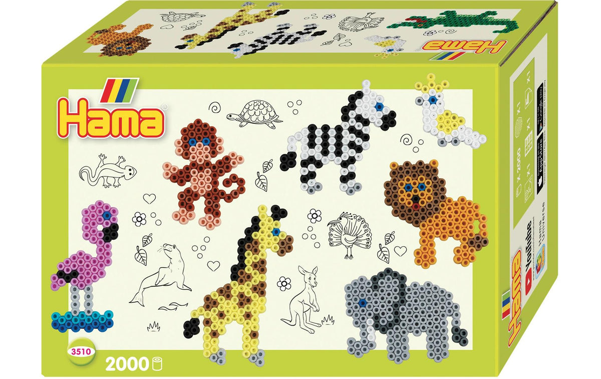 Hama Bügelperlen Geschenkpackung Zootriere, 2000 Stk.