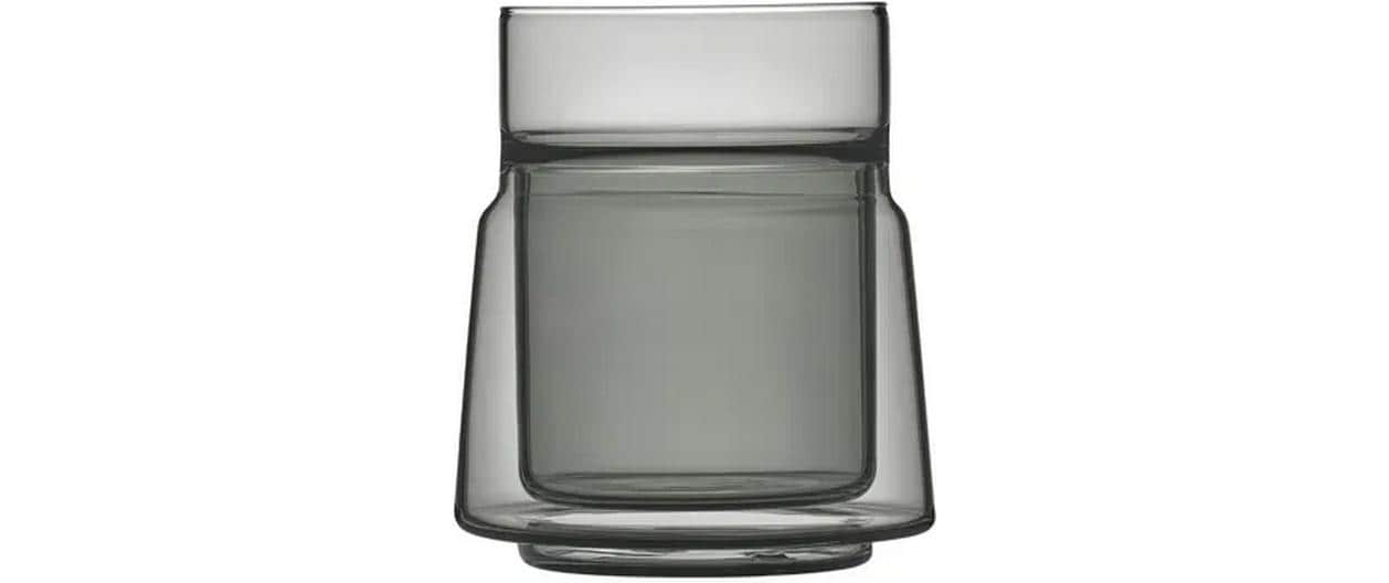 Jacob Jensen Doppelwandgläser Medium, 21 cl Schwarz, Glas, 8.4x9.5 cm (DxH)