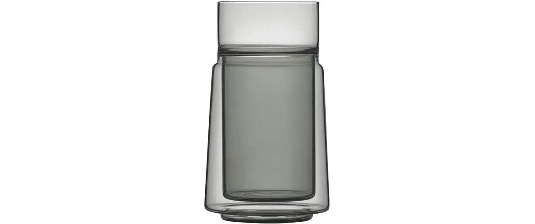 Jacob Jensen Doppelwandgläser Large, 33 cl Schwarz, Glas, 8.4x14 cm (DxH)