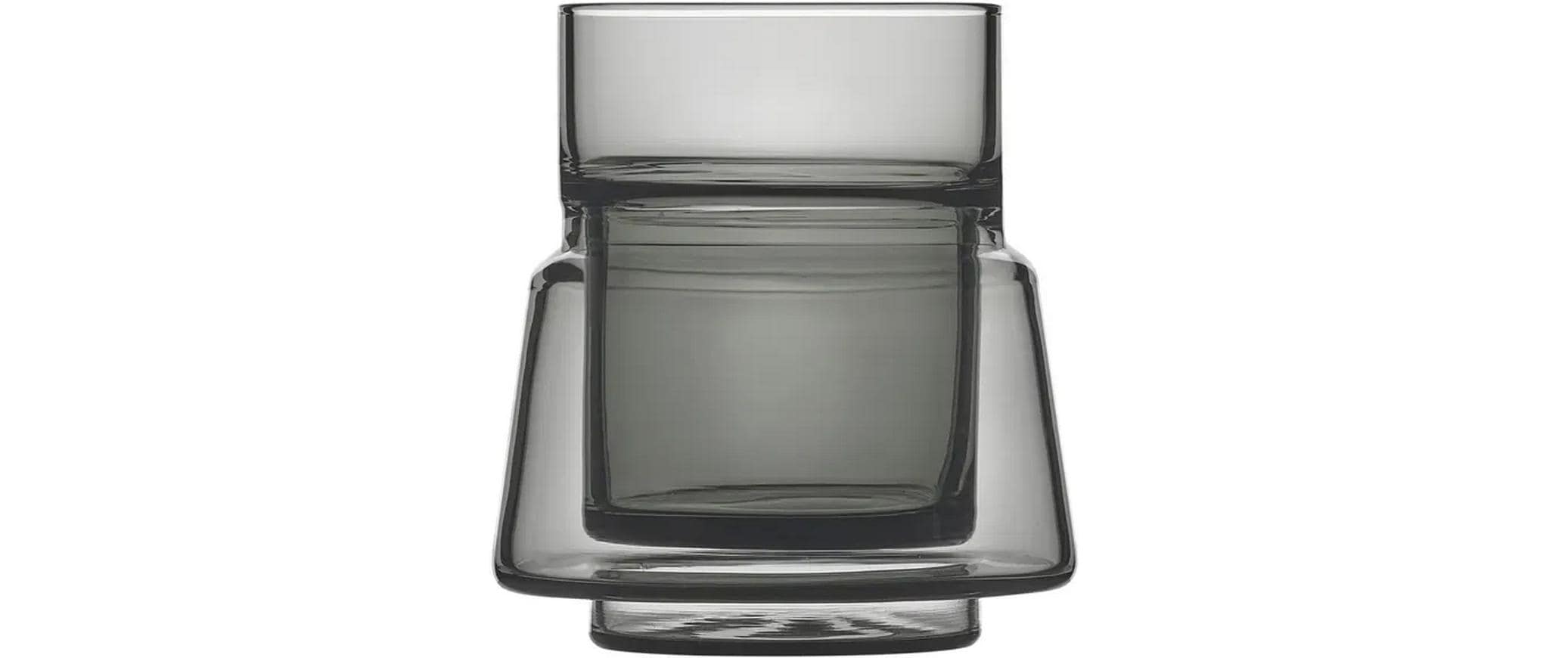 Jacob Jensen Doppelwandgläser Small, 7 cl Schwarz, Glas, 6.5x7 cm (DxH)