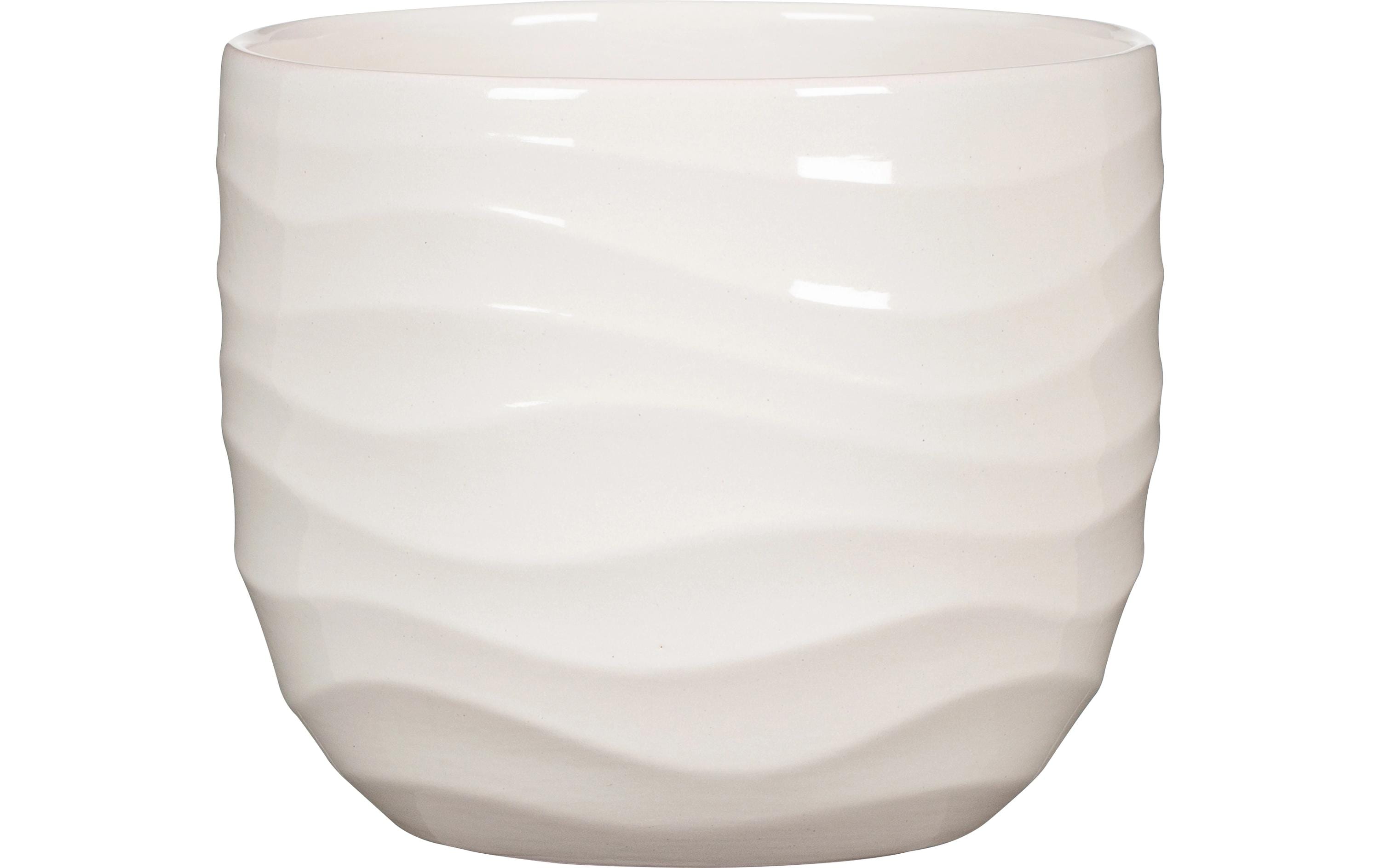 Scheurich Übertopf Breeze Keramik Bone White, 24 cm