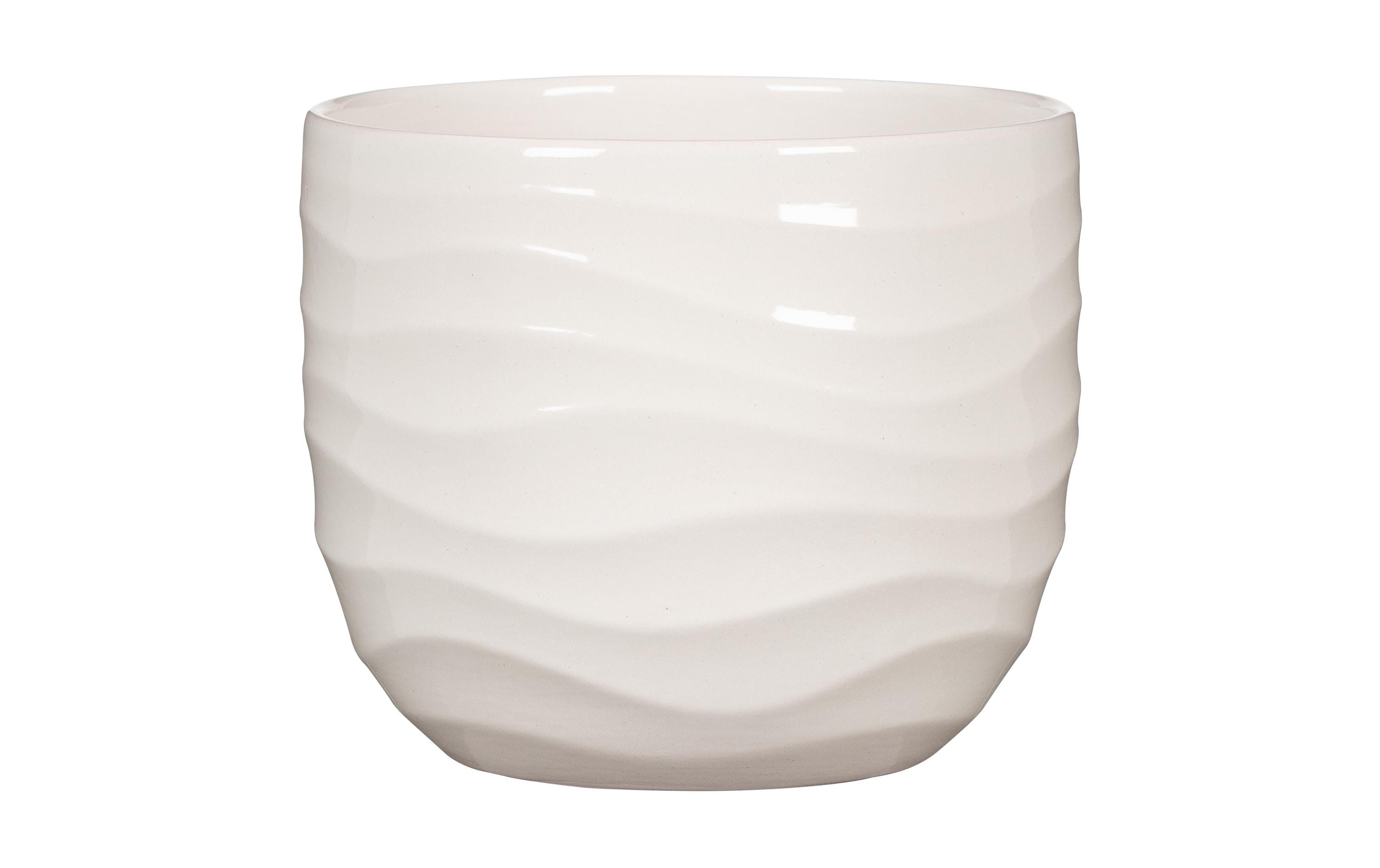 Scheurich Übertopf Breeze Keramik Bone White, 21 cm
