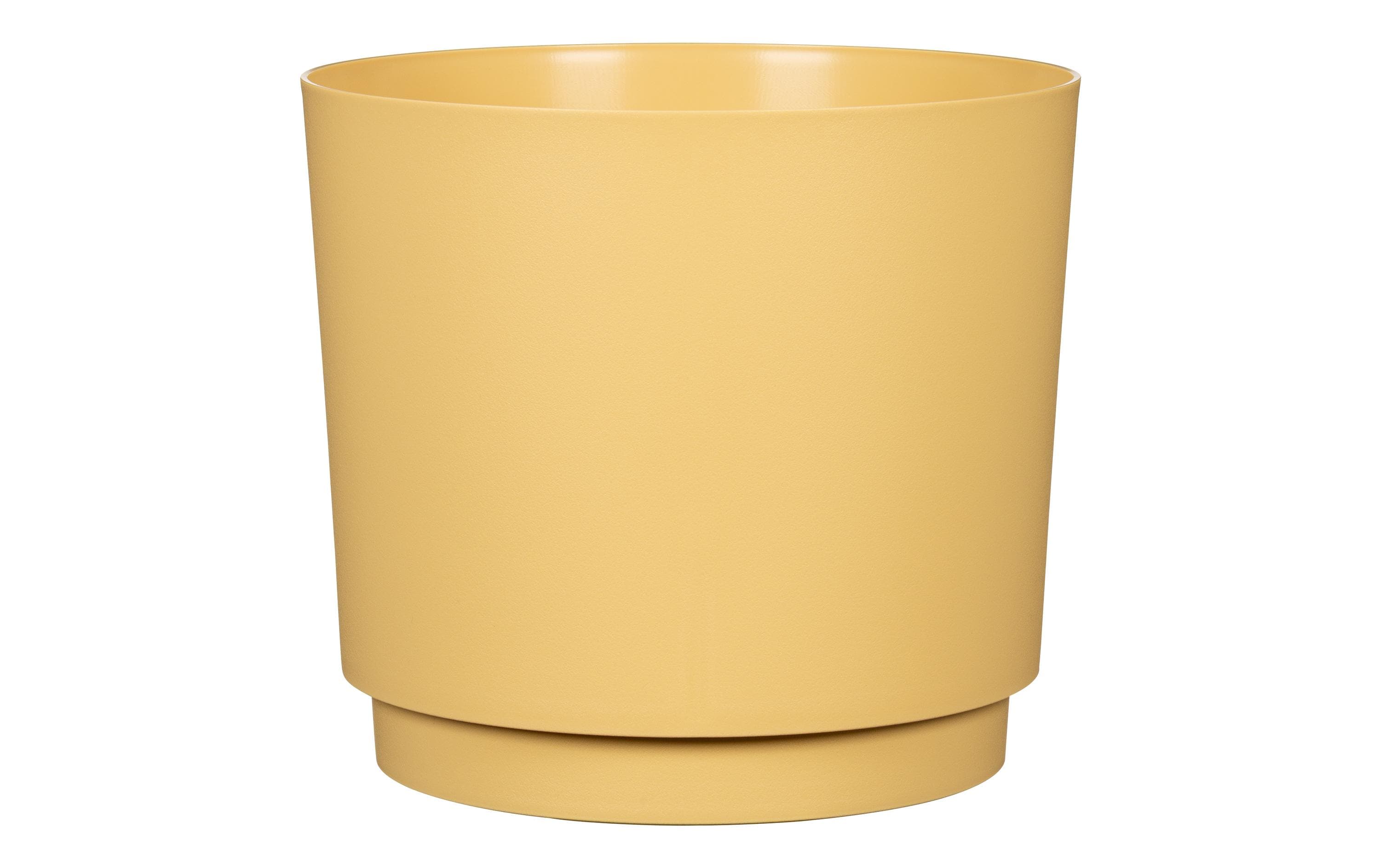 Scheurich Übertopf Plano Kunststoff Matt Yellow, 25 cm