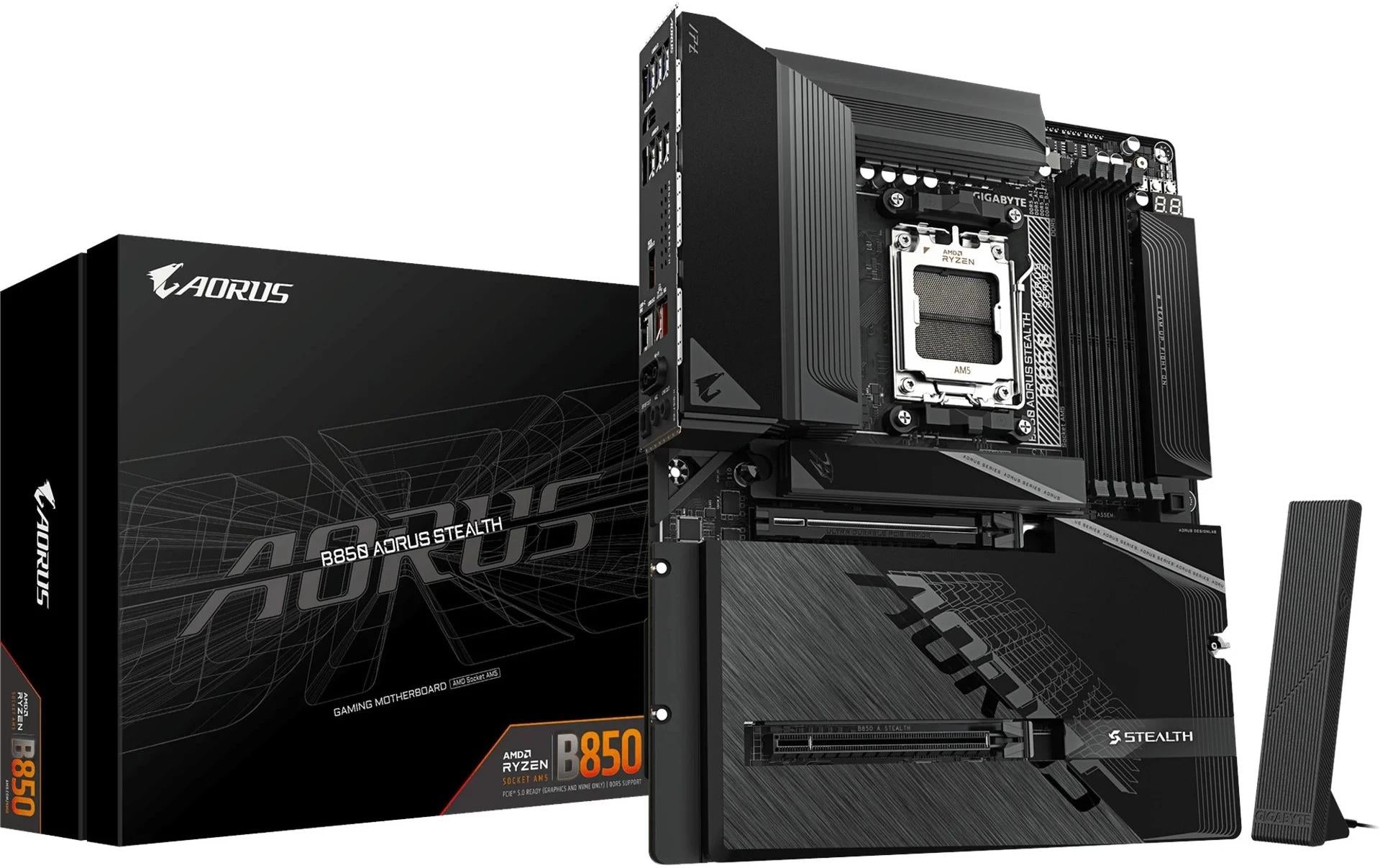 Gigabyte B850 AORUS STEALTH, ATX AM5, AMD B850, 4x DDR5, WIFI 7