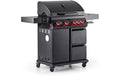 LANDMANN Gasgrill Cool Black 4.1 maxX 144x121x53cm, 4 Brenner, 800C Zone,