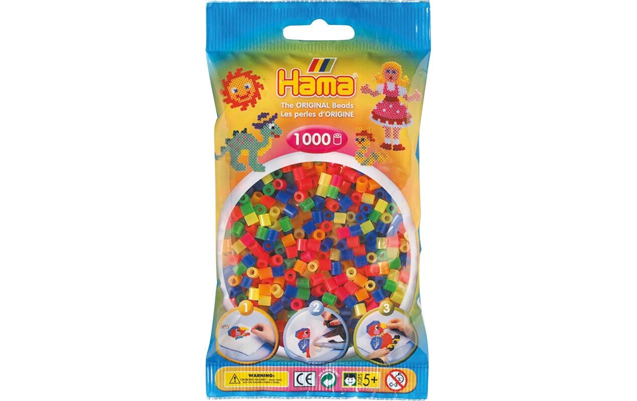 Hama Bügelperlen midi neon mix, 1000 Stk