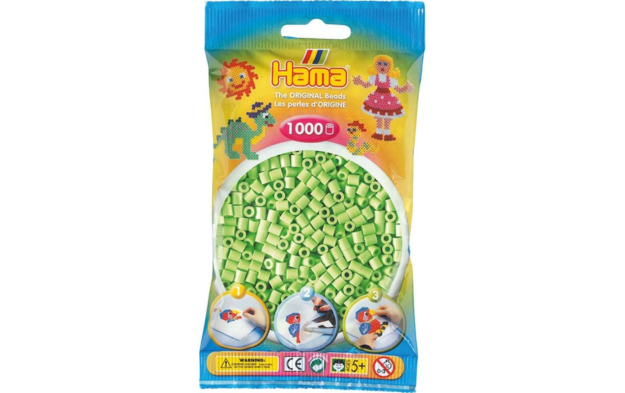 Hama Bügelperlen midi pastell-grün, 1000 Stk.