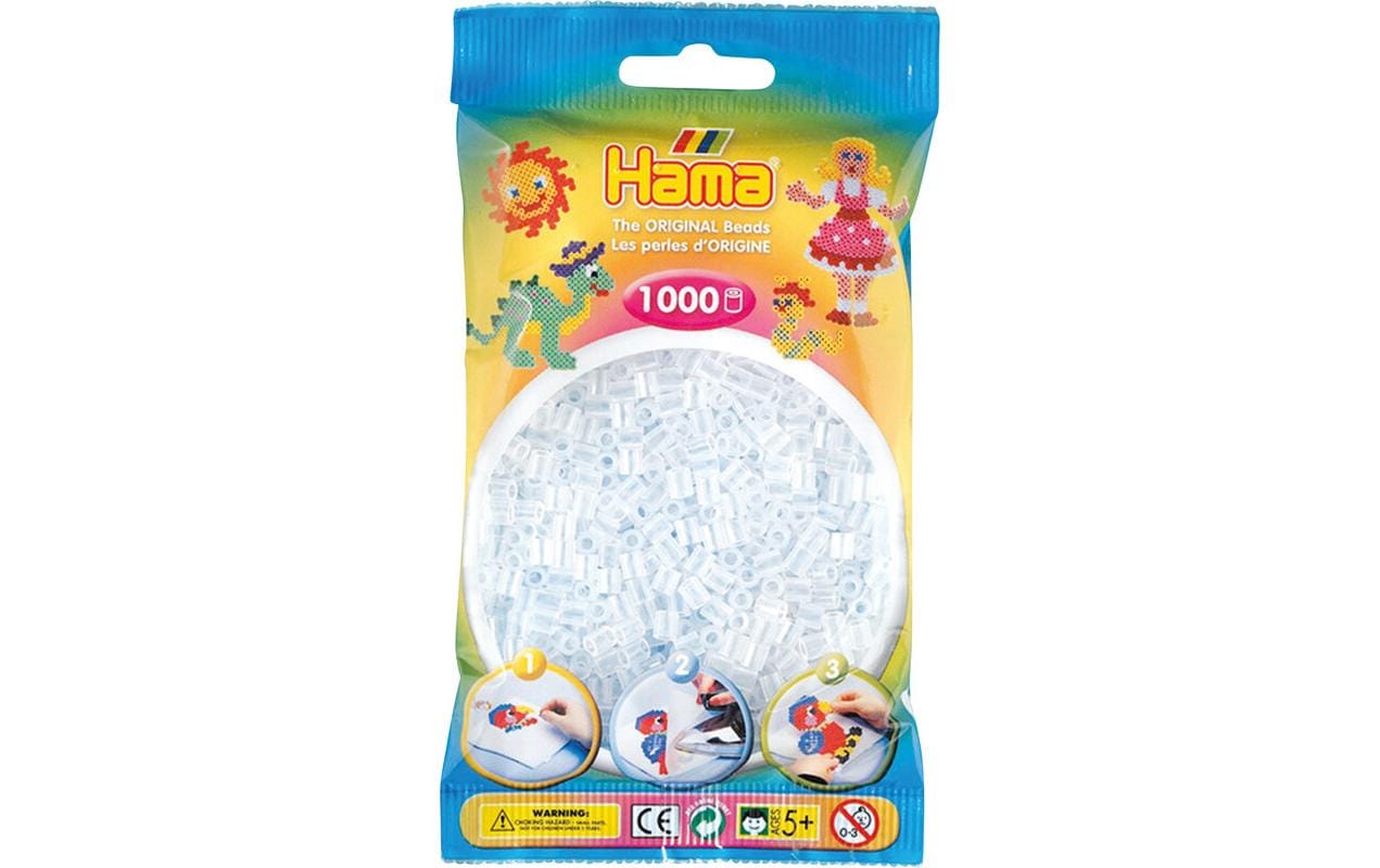 Hama Bügelperlen midi transparent-weiss, 1000 Stk.