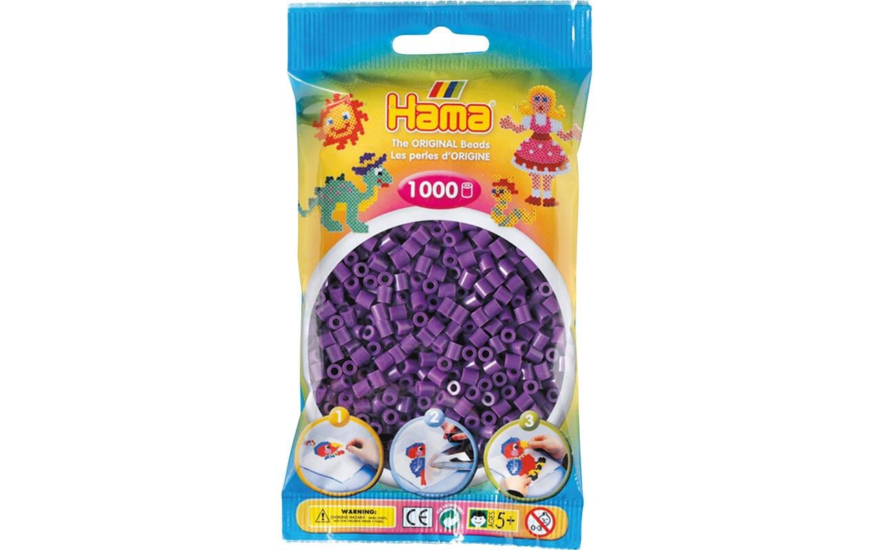 Hama Bügelperlen midi lila, 1000 Stk.