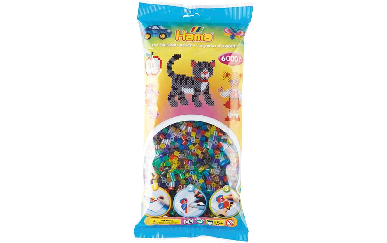 Hama Bügelperlen midi transparent mix 53, 6000 Stk