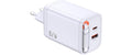 Schönenberger 67W GaN 2-Port Fast weiss integriertes 70cm USB-C Kabel