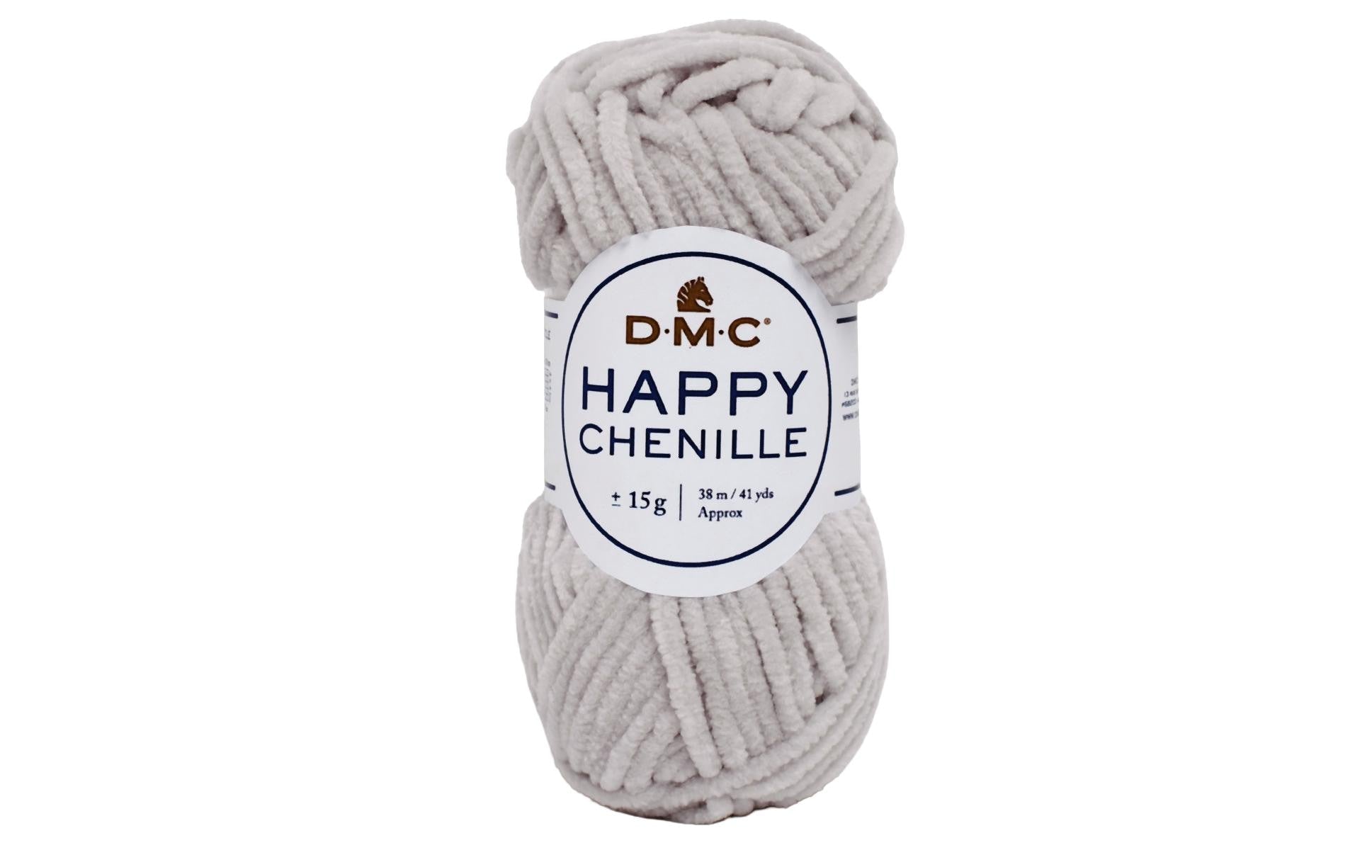 DMC Wolle Happy Chenille, hellgrau 15 g, 38 m, 100 % PES