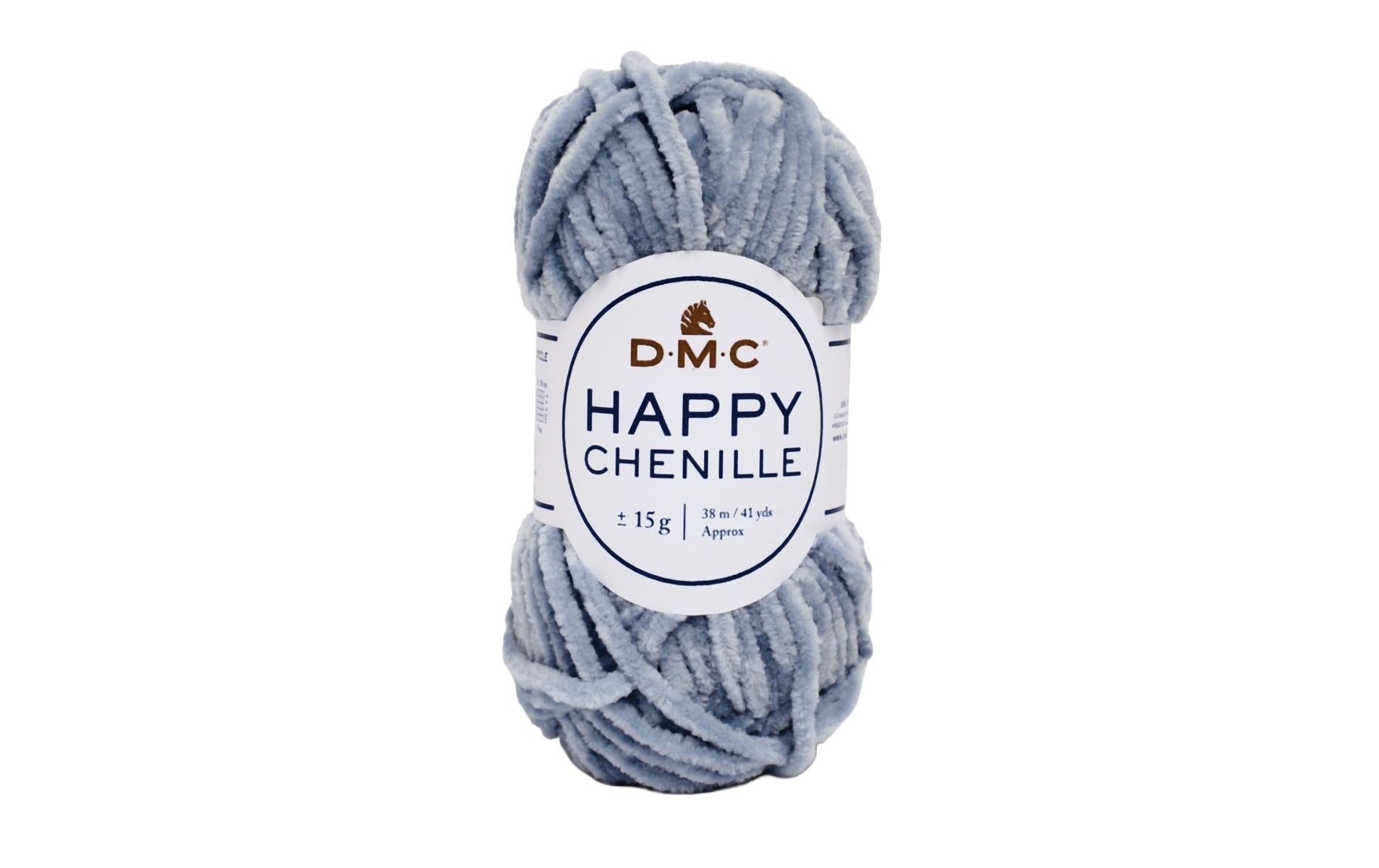 DMC Wolle Happy Chenille, graublau 15 g, 38 m, 100 % PES