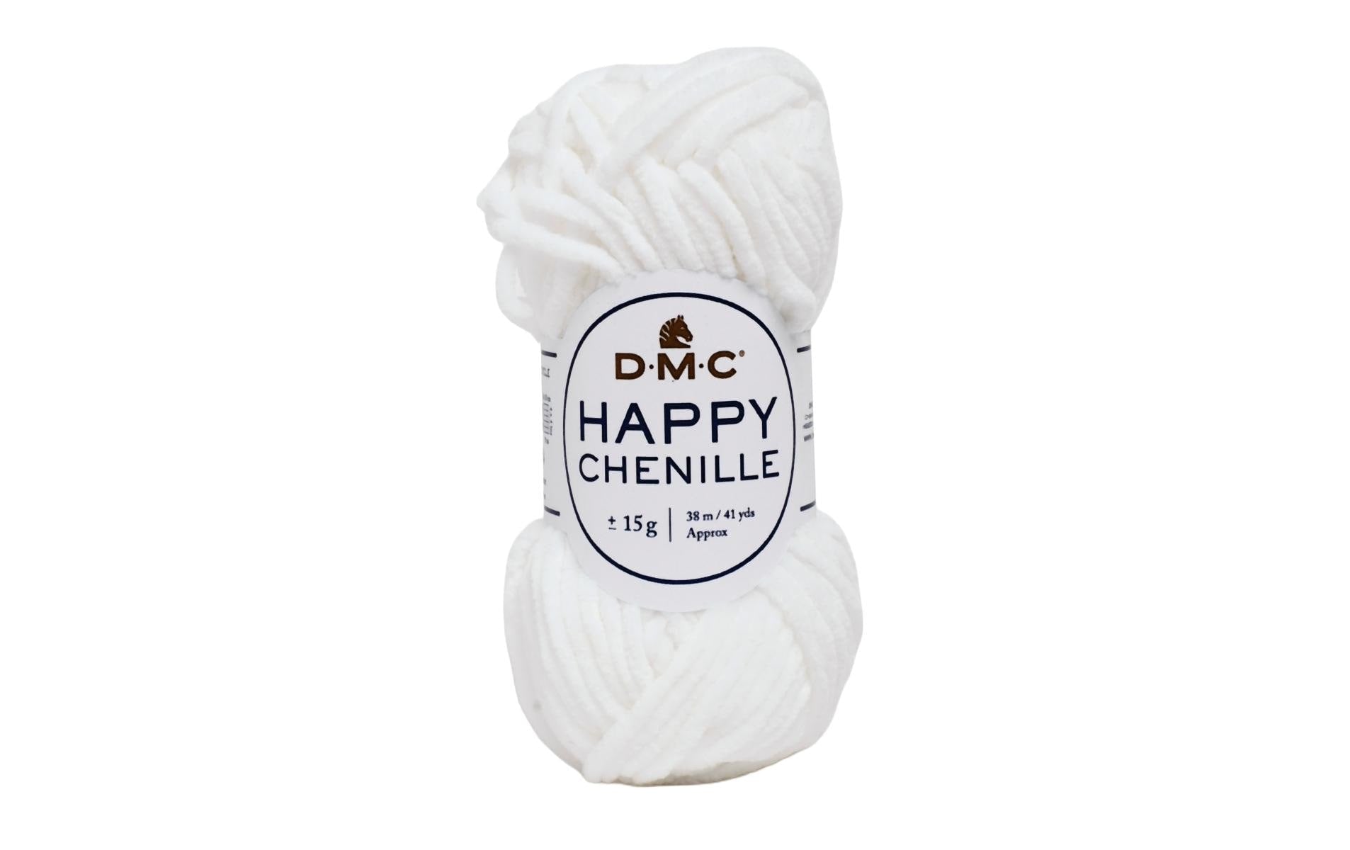 DMC Wolle Happy Chenille, weiss 15 g, 38 m, 100 % PES