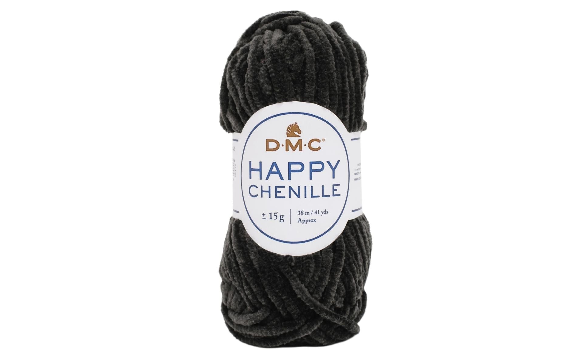 DMC Wolle Happy Chenille, schwarz 15 g, 38 m, 100 % PES