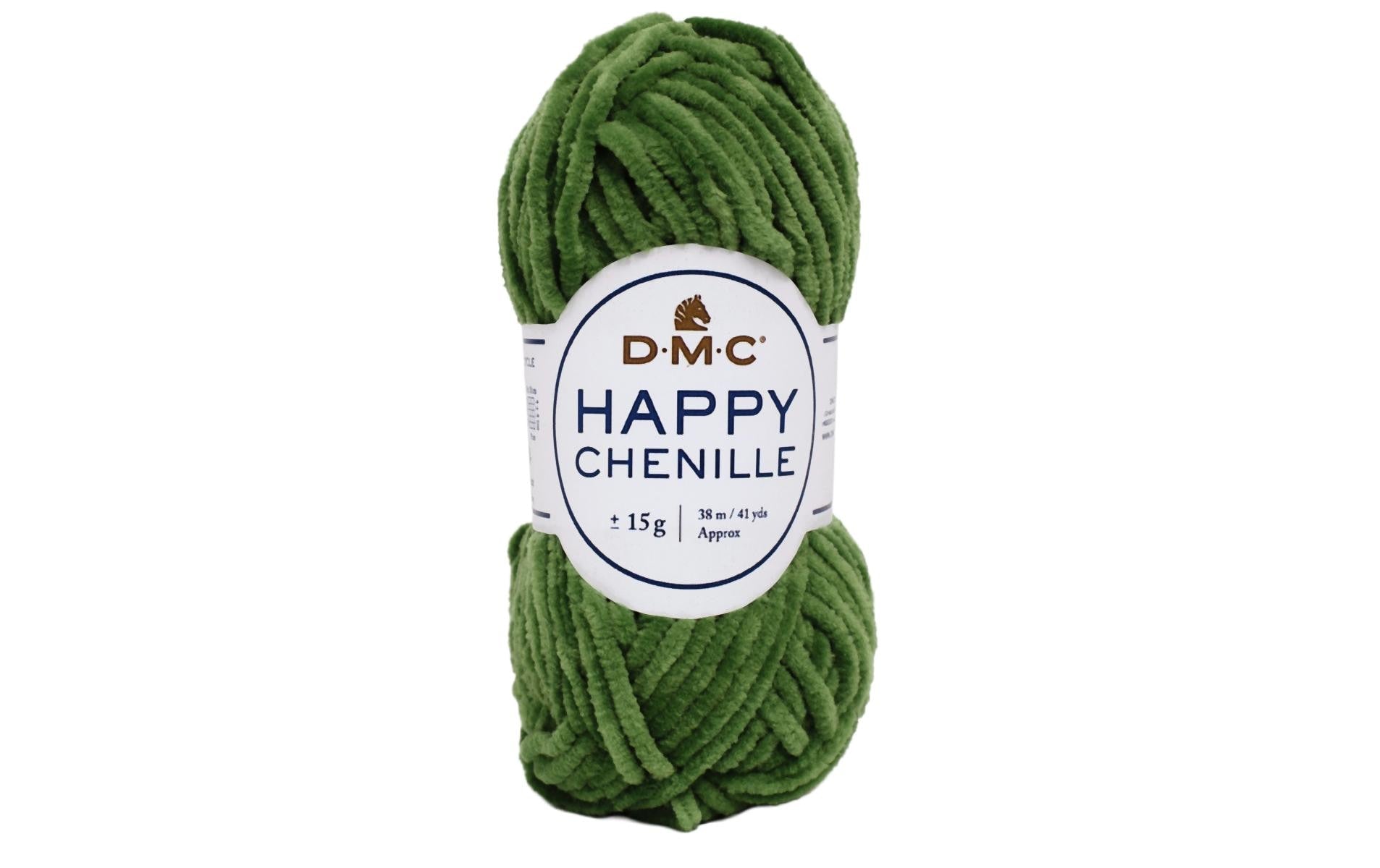 DMC Wolle Happy Chenille, grün 15 g, 38 m, 100 % PES