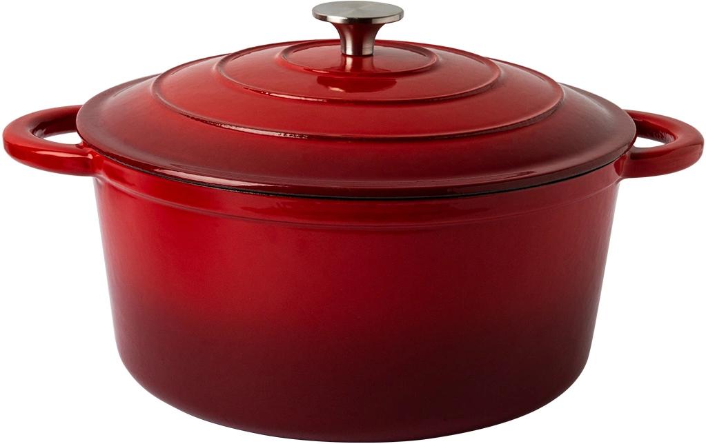 Lunasol Jupiter Gusseisentopf 28cm 6 Liter, emailliert rot