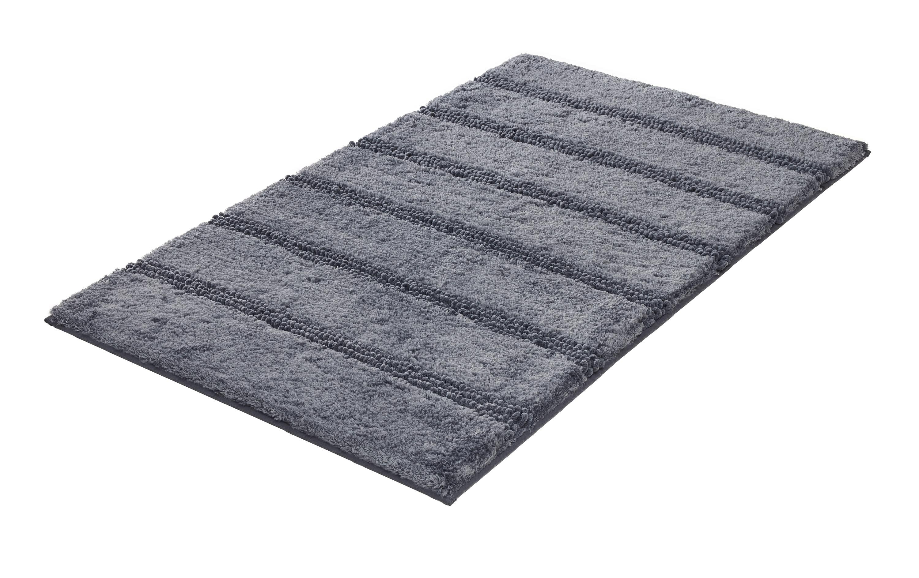 Kleine Wolke Badteppich Monrovia 60x100 cm, Schiefer