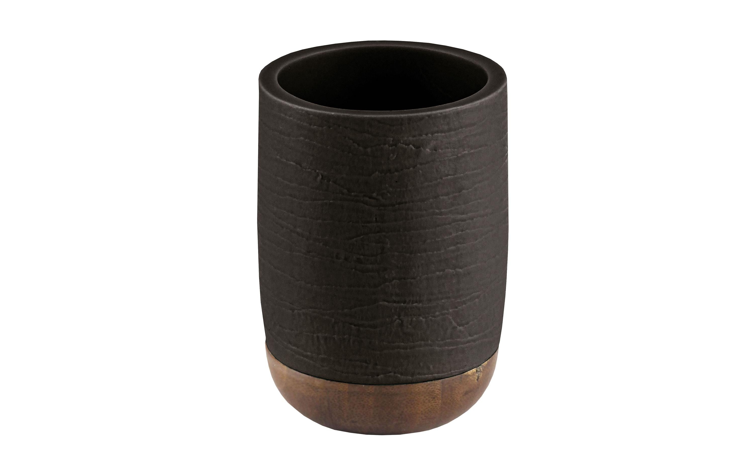 Kleine Wolke Zahnputzbecher Harper Polyresin, Bambus