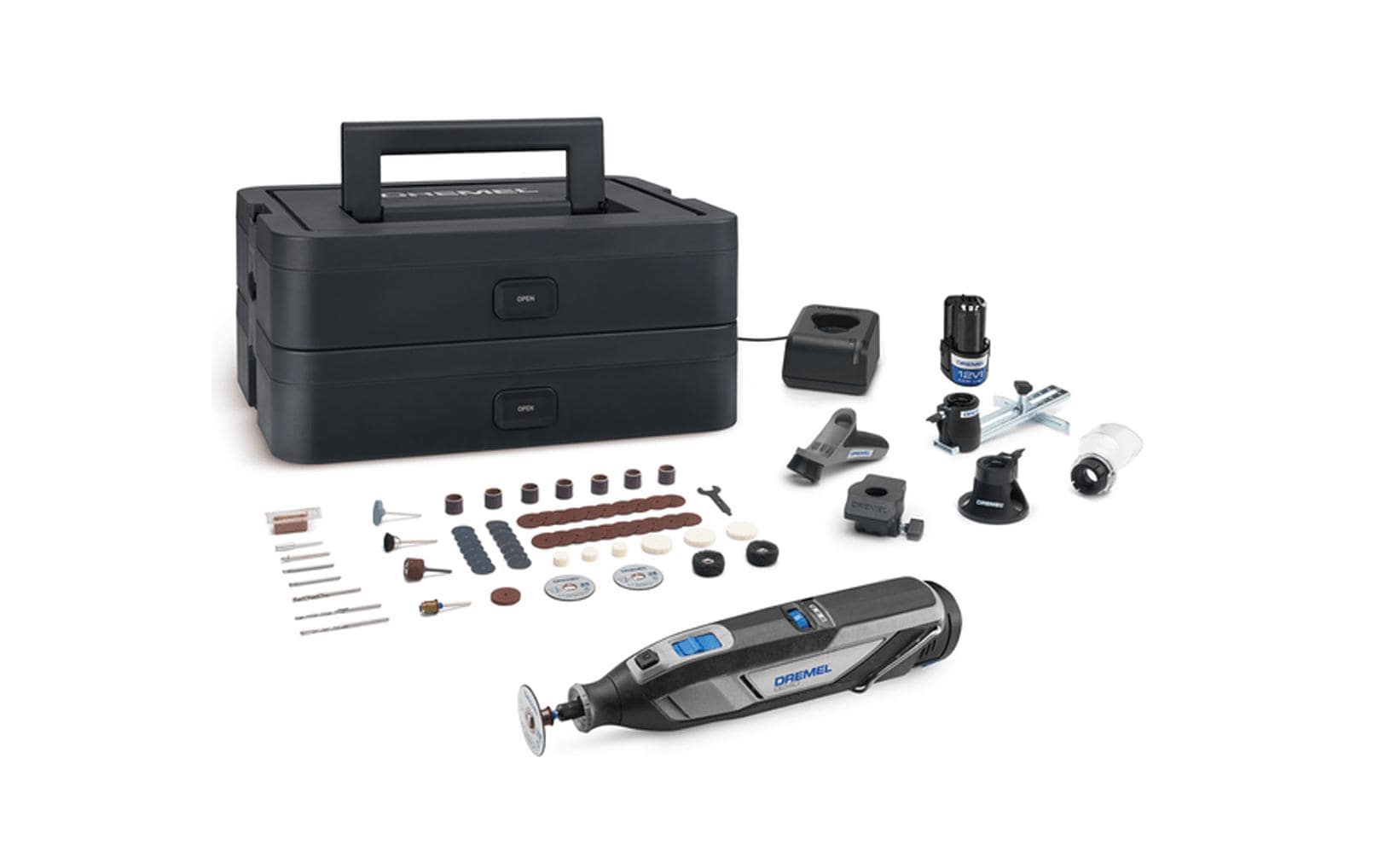 DREMEL 8240, Kabelloses Multitool, 1 x 12-V-2-Ah-Akku), 65 Zubehöre