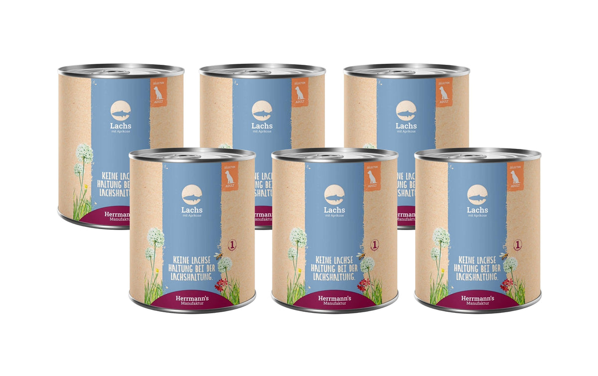 Herrmanns Dog Adult Lachs Aprikose 6x800g