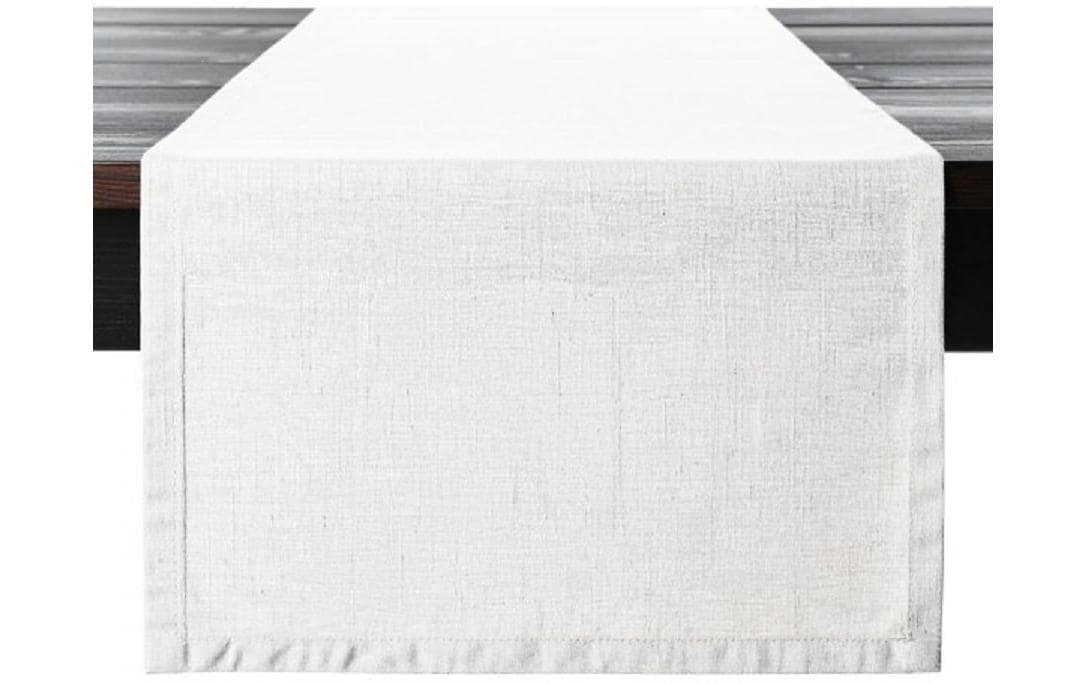 Proflax Tischläufer, Leinen white, 50 x 150 cm
