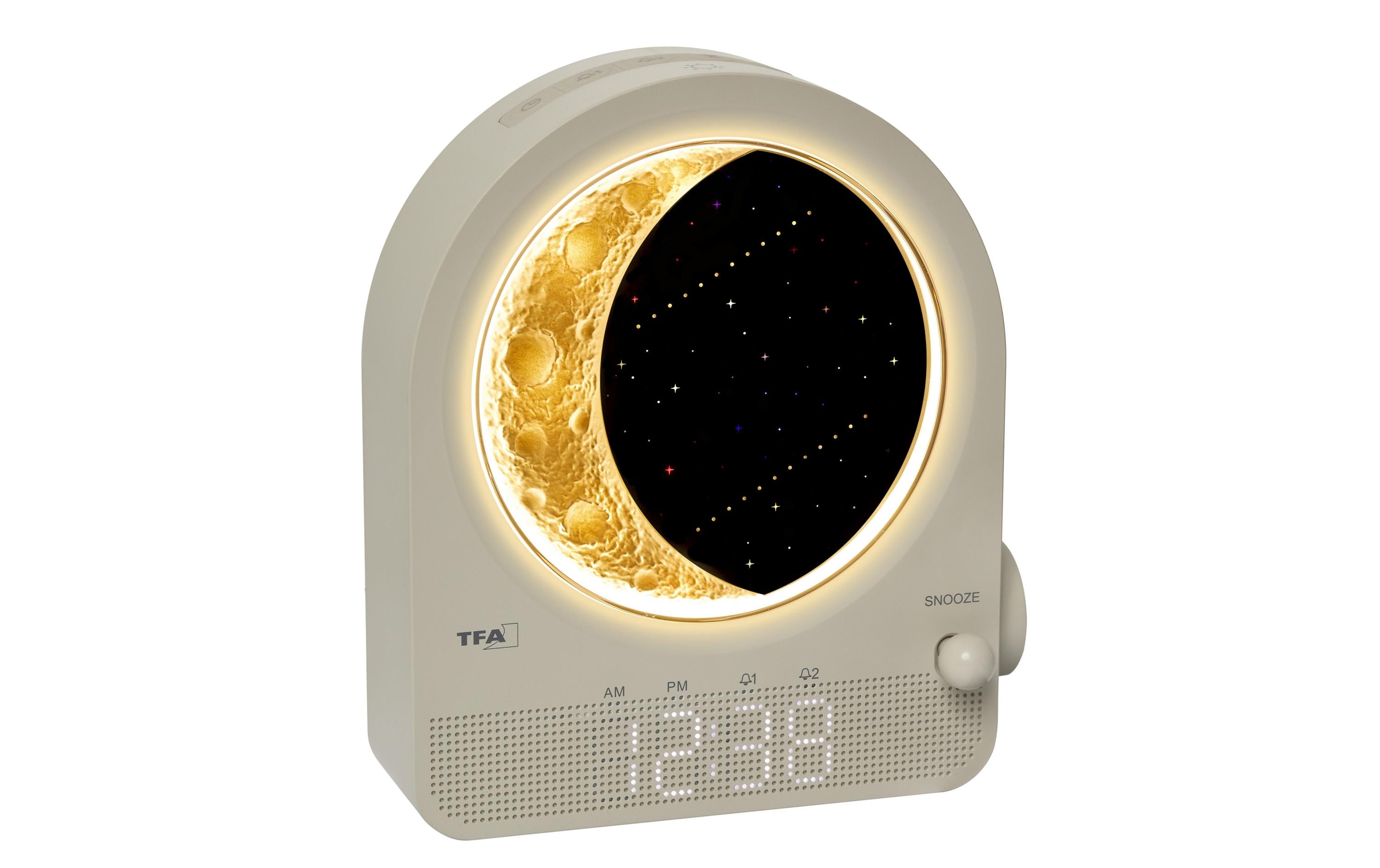 TFA Digitaler Lichtwecker mit Mondlampe und Naturgeräuschen