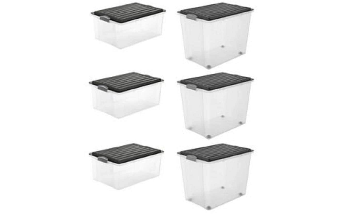 Rotho Set Aufbewahrungsboxen 6 tlg. COMPACT -