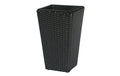 COCON Pflanztopf schwarz 30x30x50cm, Polyrattan, 2.52L
