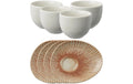 AK Kaffeeservice 4 Tassen M/Teller Org Sunlight Red Stoneware