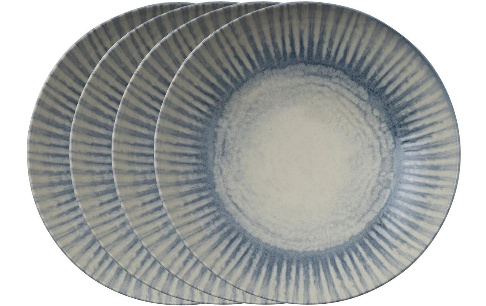 AK Set 4 Pizzateller Cm 32 Sunlight Blue Stoneware