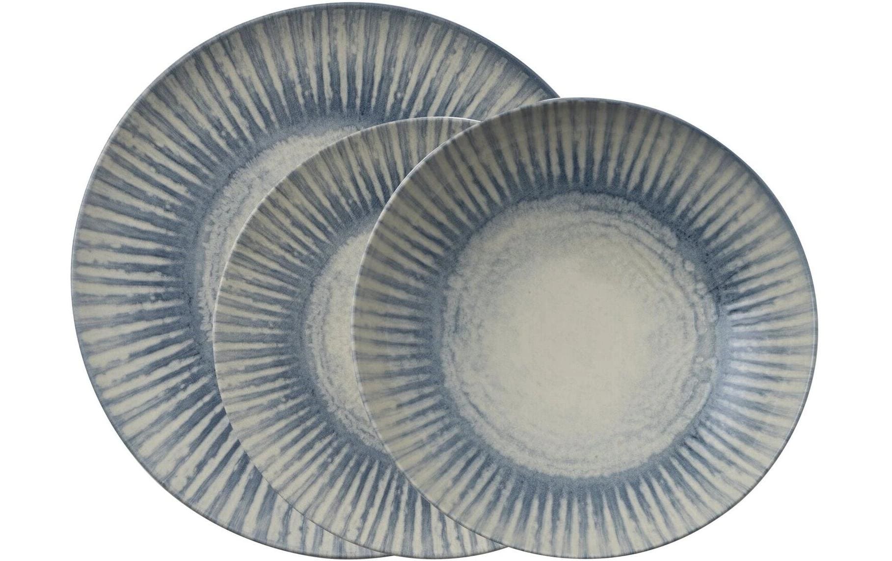 AK Teller Set 12-Teilig Sunlight Blue Stoneware
