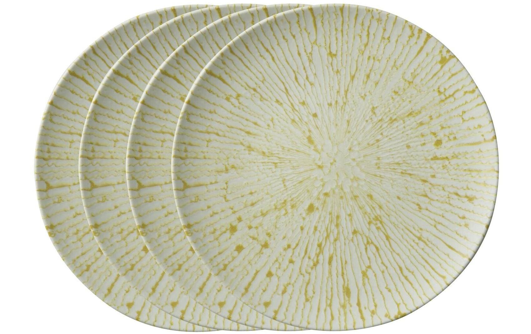 AK Set 4 Stk Pizzateller Golden Ray Stoneware