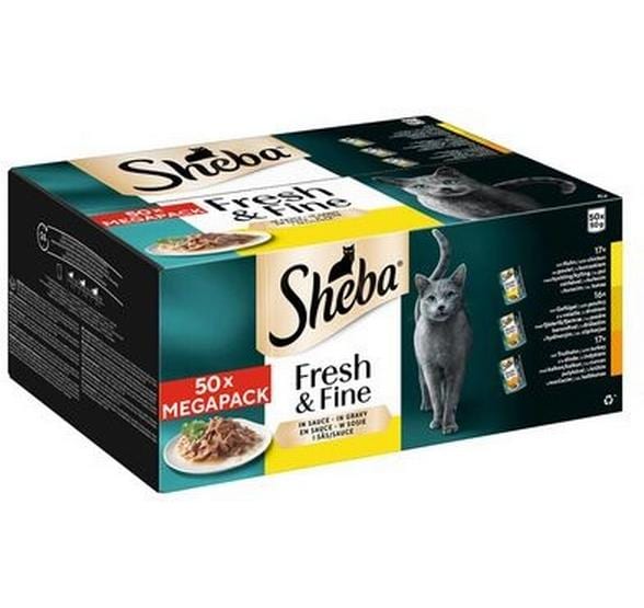 Sheba Fresh & Fine in Sauce 50x50g Geflügel Variation