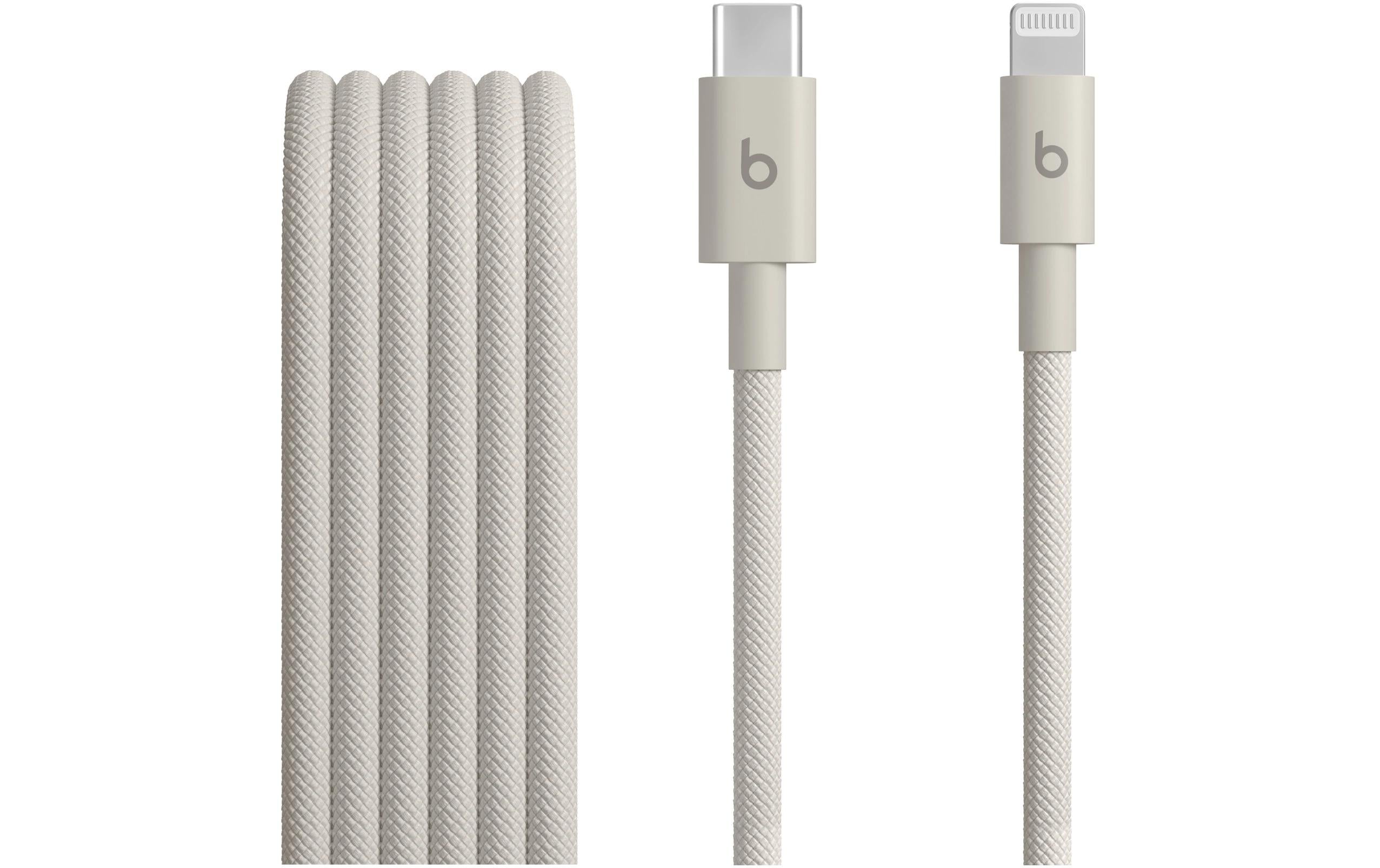 APPLE Beats USB-Kabel C-Light, 1.5m, stone geflochten, USB 2.0, Lightning, Surge Stone