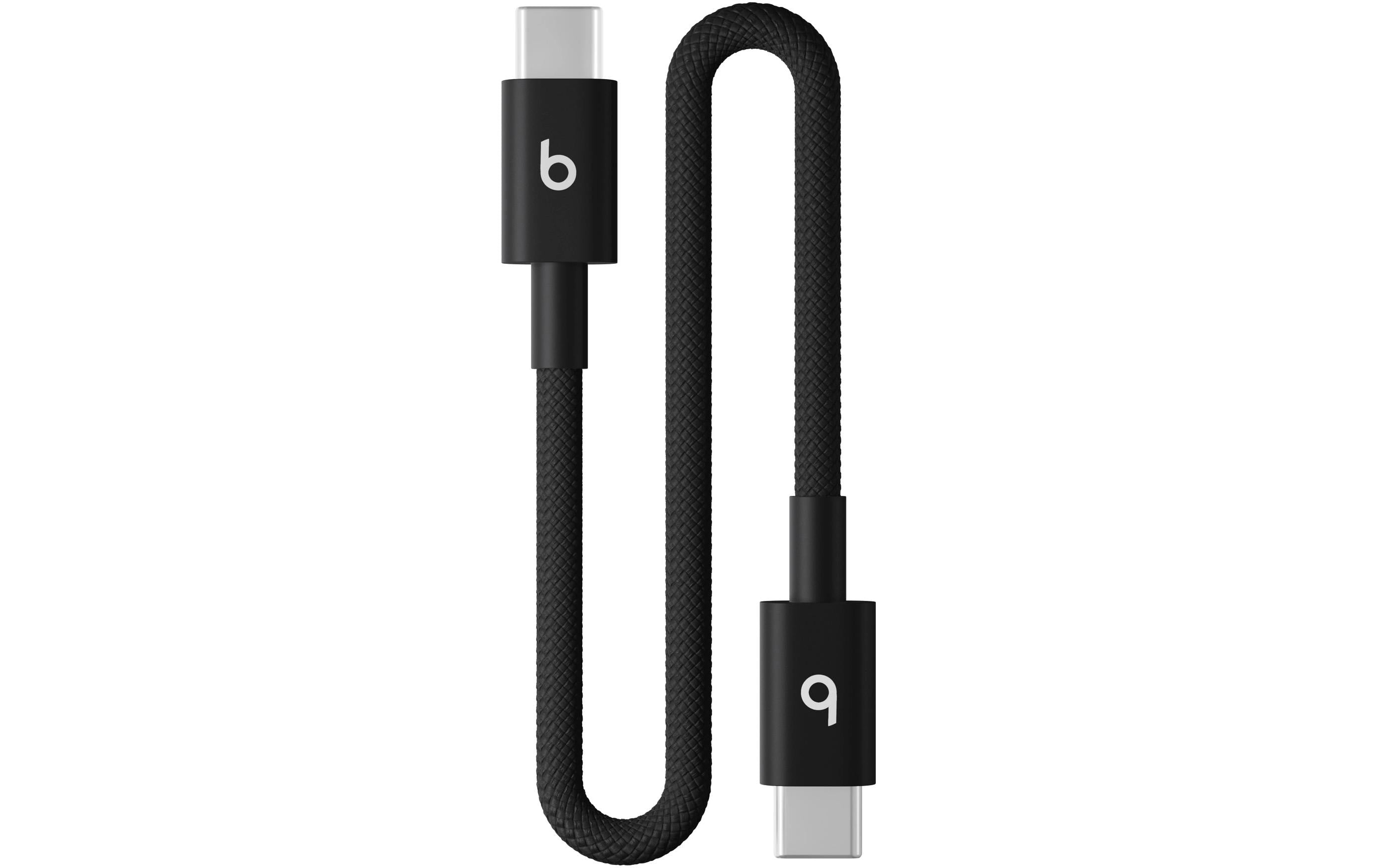 APPLE Beats USB-Kabel C-C, 60W, 20cm, black geflochten, USB 2.0, 60W, Bolt Black