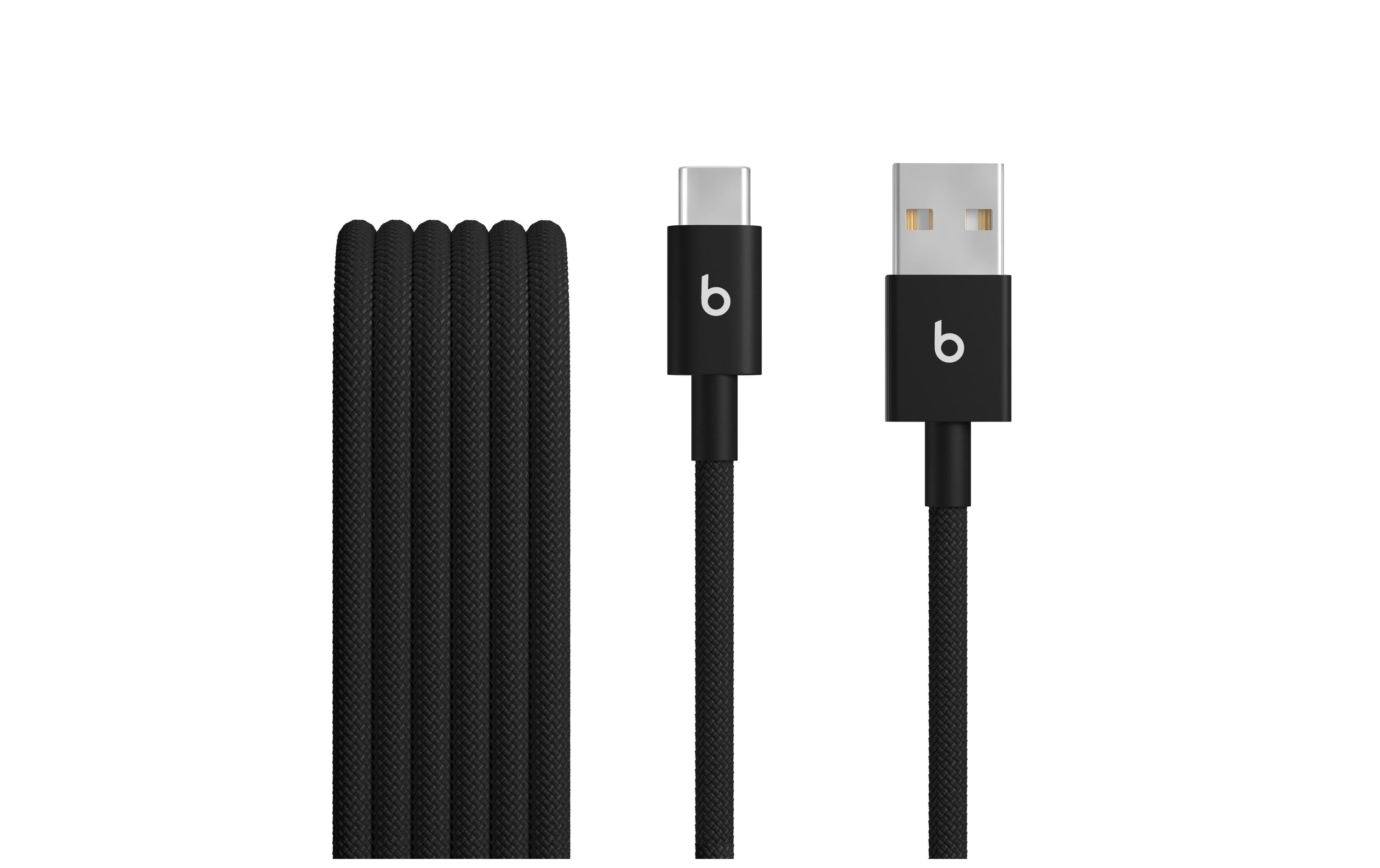 APPLE Beats USB-Kabel A-C, 15W, 1.5m, black geflochten, USB 2.0, 15W, Bolt Black
