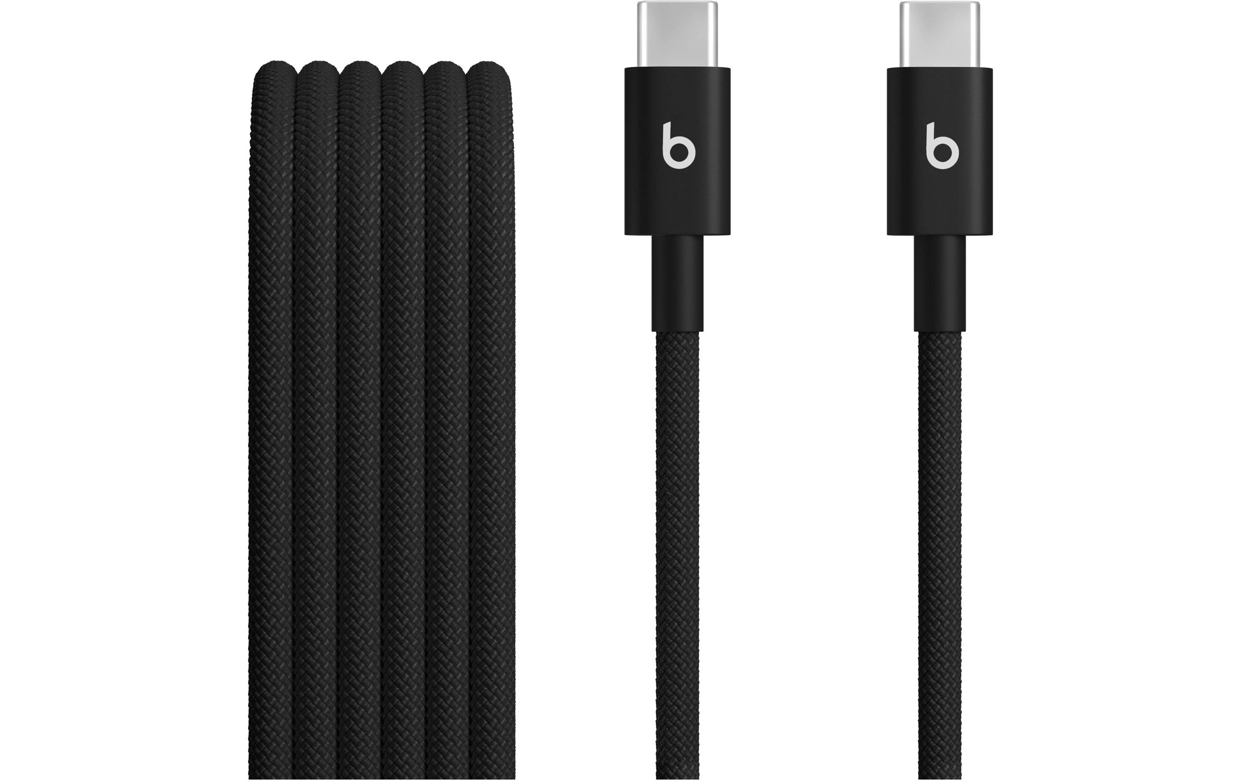 APPLE Beats USB-Kabel C-C, 60W, 1.5m, 2 Stk geflochten, USB 2.0, 60W, Bolt Black, 2 Stk