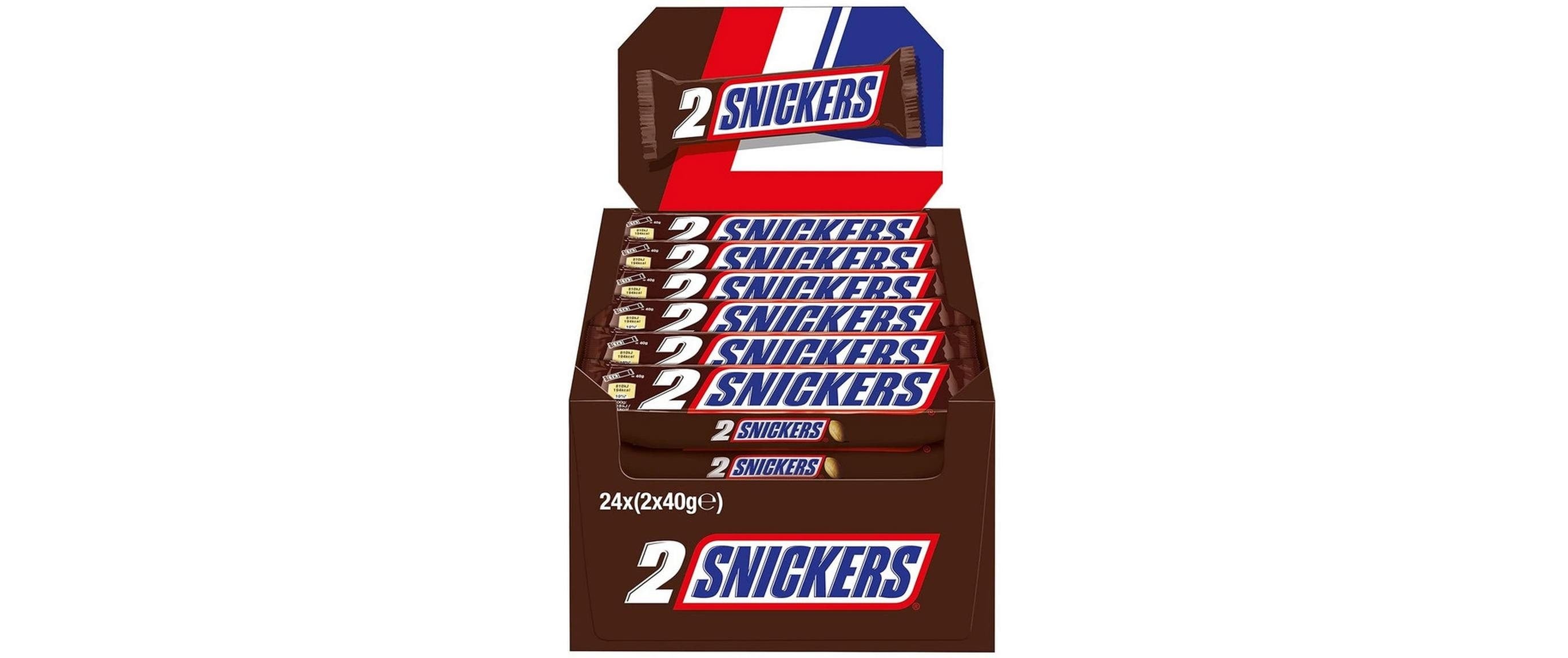 Snickers 2er Riegel Box 24 x 80 g