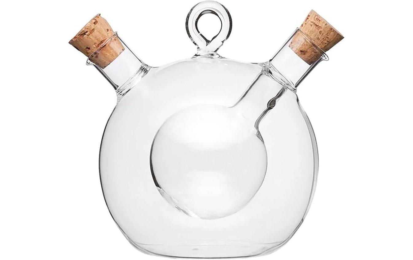 Paderno Glasflasche 2 Fächern Ml 75 & Ml 375 Borosilikatglas U Kunstholz