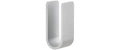 Zone Wandhaken Ume, Hellgrau 3.5x3.4x8 cm (LxBxH), Aluminium