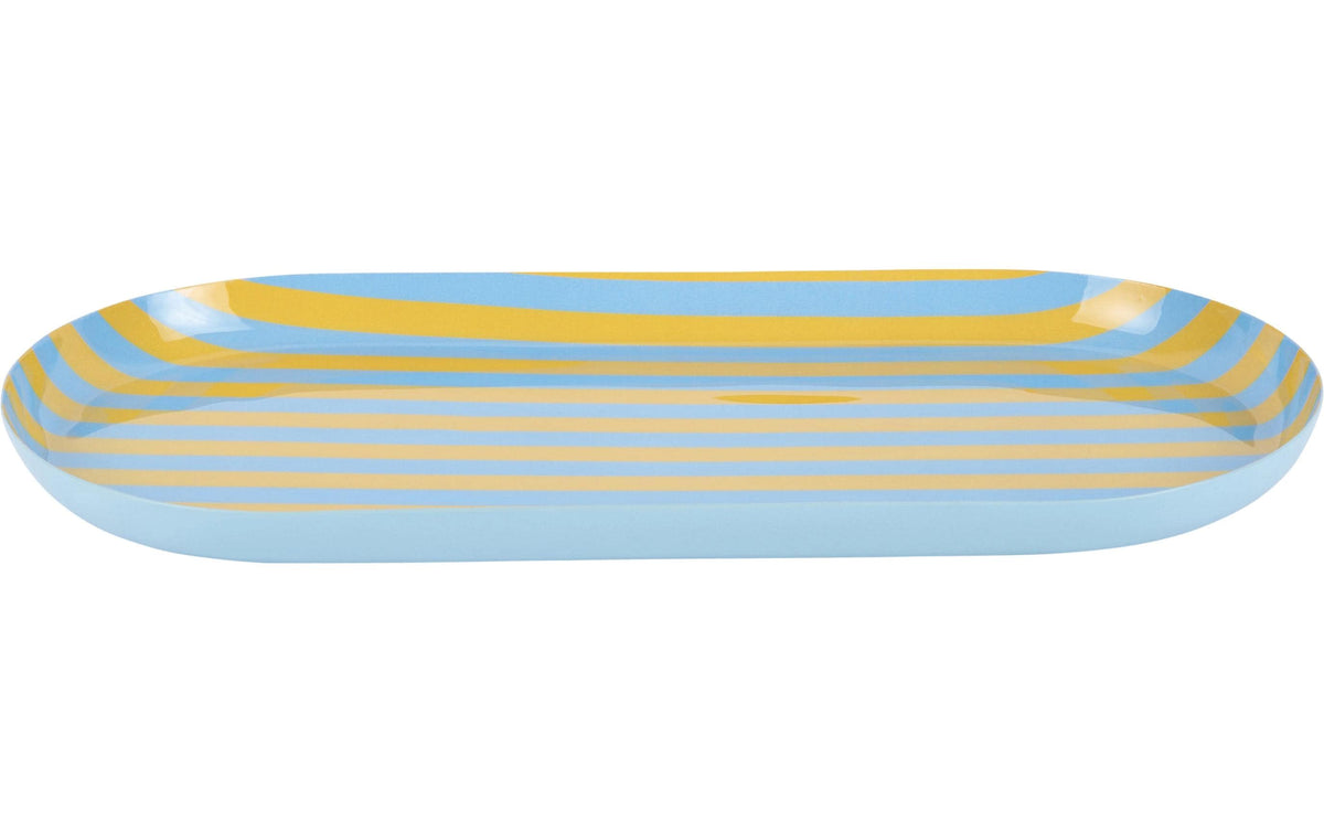 present time Servierpl. Animado Oval Large Citrine yellow w. soft blue
