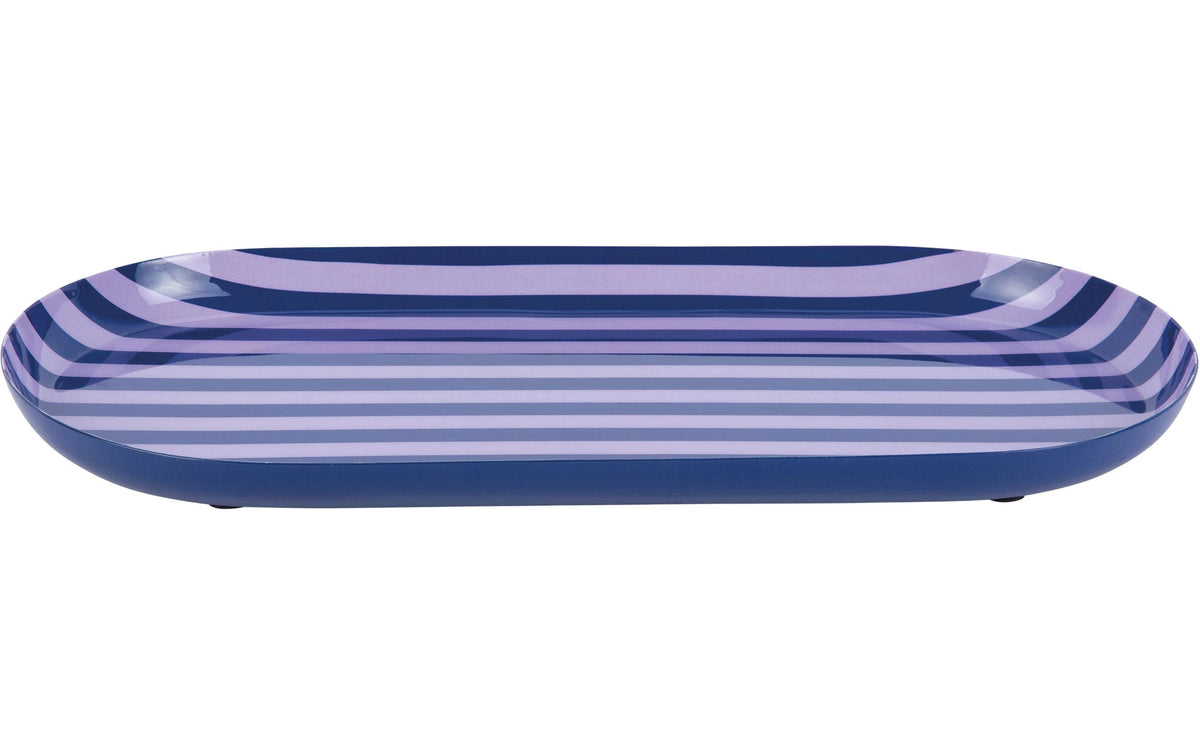 present time Servierpl. Animado Oval Large Cobalt blue w. soft purple