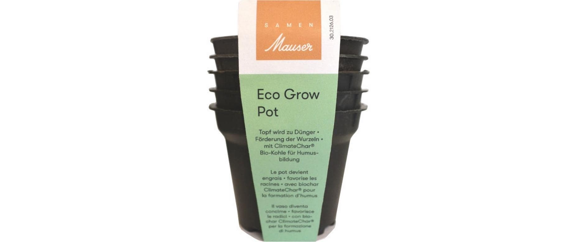 EcoGrow Pflanztopf 9 cm, 5er Set